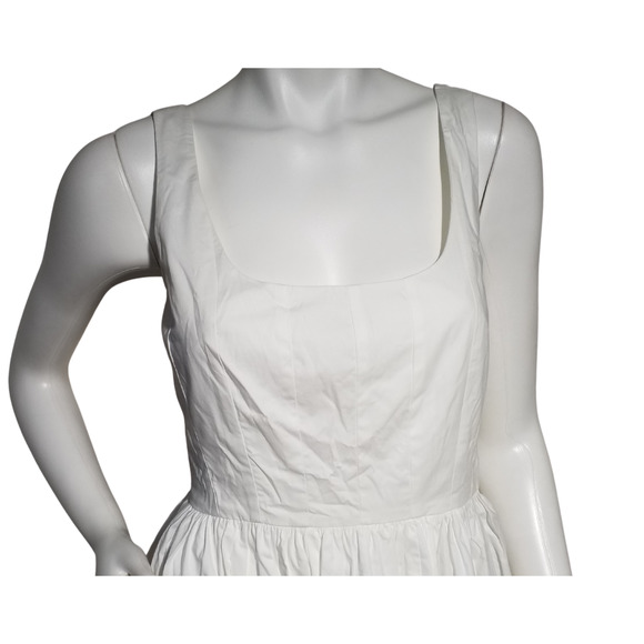 J.Crew Josie Fit & Flare Mini Dress White Poplin Cotton Size 00 NWT - Picture 2 of 8